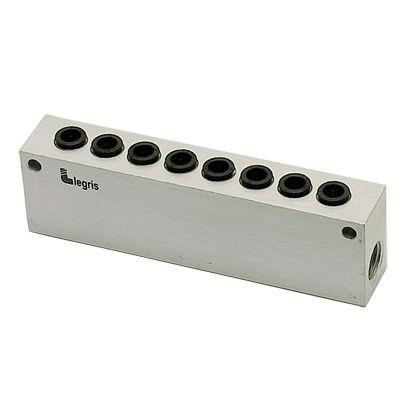 MANIFOLD ALUM WITH PUSH-IN FITTINGS - DIAM D : 6MM - C : G1/4 | 3310 06 13