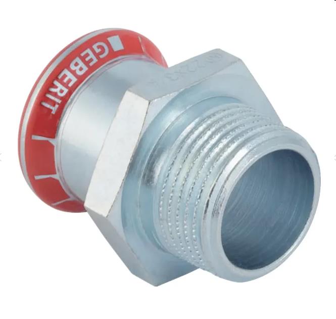 Mapress carbon steel end fitting with 22-R1" union
