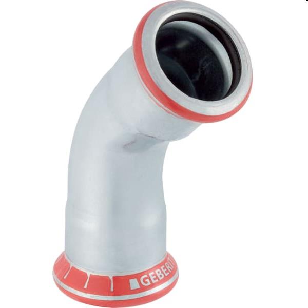 Mapress carbon steel 45° elbow, 28 mm