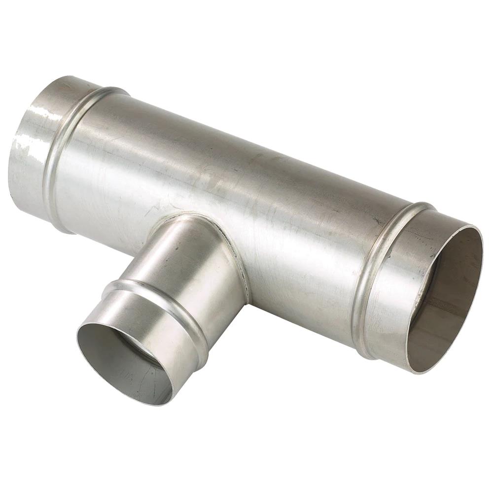 ALUMINUM T-PIECE UNEQUAL Ø 168 - Ø 63 - Ø 168 | RA04 L8 63