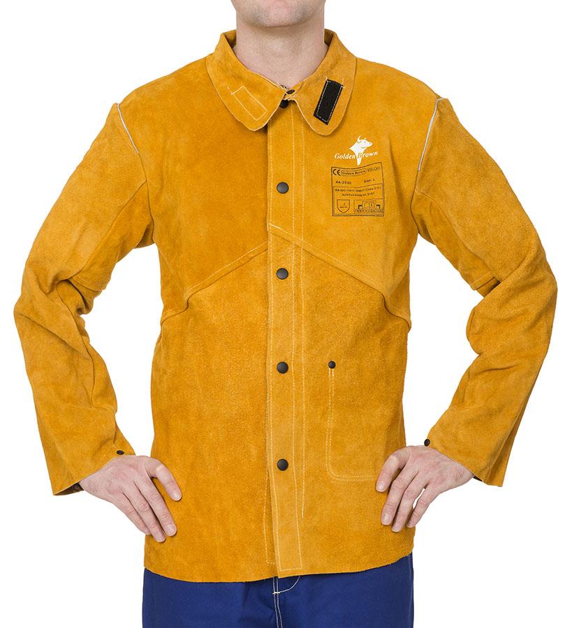 GOLDEN BROWN WELDING JACKET L=81 CM SIZE L