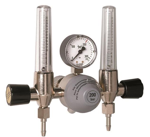 LINE PRESSURE REGULATOR ARGON DOUBLE FLOW 0-32 GL56 ING.21.8R OUT.2X3/8