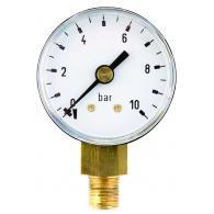 PRESSURE GAUGE 106001 BRASS 40MM 0-6 BAR O.A. G1/8" CLASS 2.5