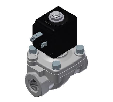 2/2 SOLENOID VALVE FOR LIQUIDS AND AIR, STAINLESS STEEL | 1/2" BSP | NC