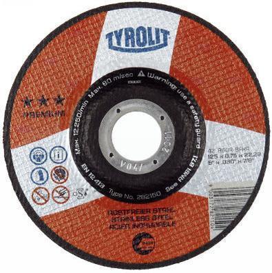 42F CUT-OFF WHEEL CONTINUOUS 125X0.75X22.23