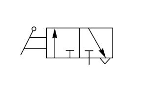 3/2 VALVE G1/8 LEVER-LEVER HANDLE