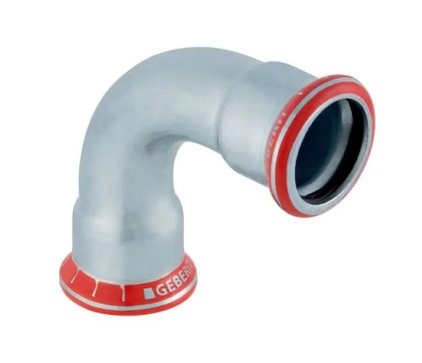 Mapress carbon steel 90° elbow, 22 mm