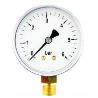 PRESSURE GAUGE 106001 BRASS 63MM 0-1.6 BAR O.A. G1/4" CLASS 2.5