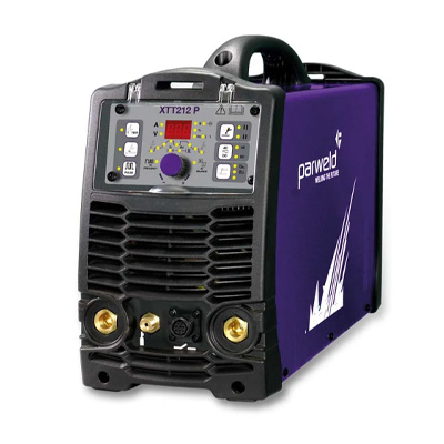 PARWELD XTT212P AC/DC TIG WELDING INVERTER INCL. PRO26-8MTR. GROUND CABLE AND MMA WELDING CABLE 