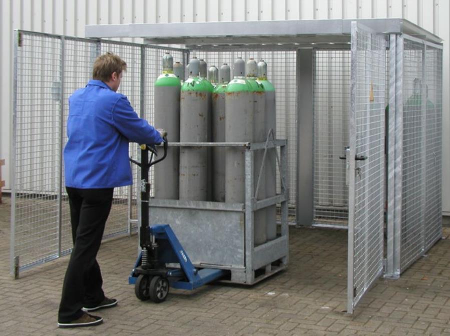 GAS CYLINDER STORAGE WITH OR WITHOUT ROOF. VARIOUS SIZES