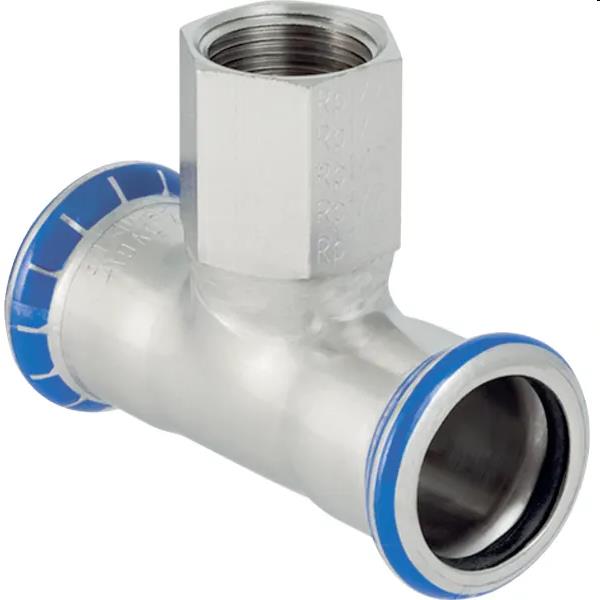 Mapress 316 Stainless Steel Transition T-Fitting BI 15-Rp1/2"-15