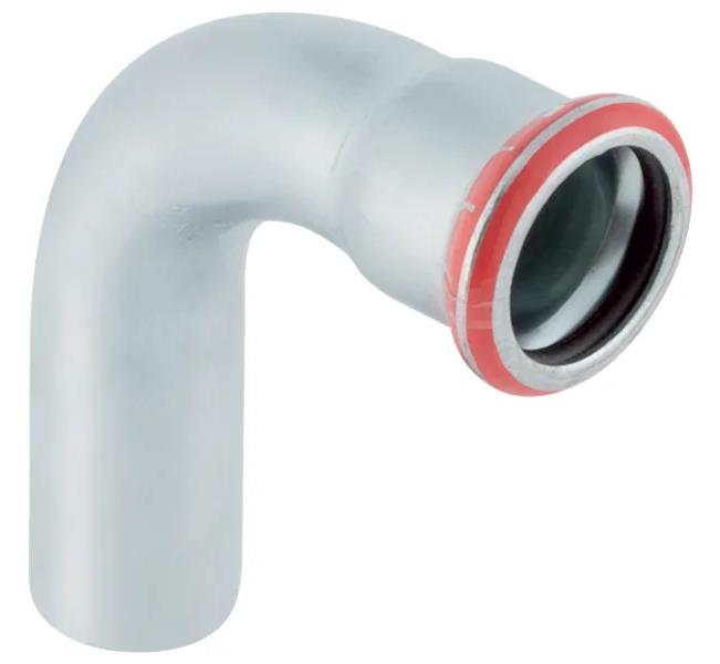 Mapress carbon steel 90° elbow, spigot-socket 54 mm