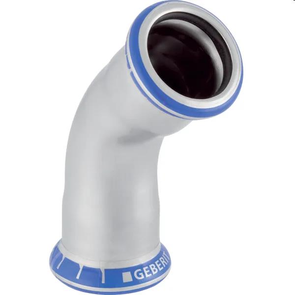 Mapress 316 stainless steel 45-degree elbow, 15 mm